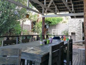 five pillars sober living facility outdoor comunal verand area